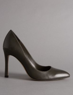 Leather High Heel Court Shoes with Insolia&reg;